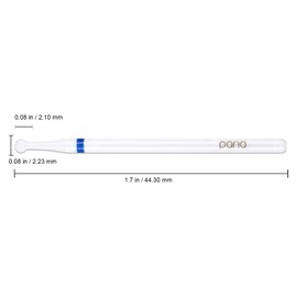 PANA 3/32" Shank Size Professional Ball Shaped White Ceramic Bit Medium Grit - Nail Drill Bit for Dremel Machine