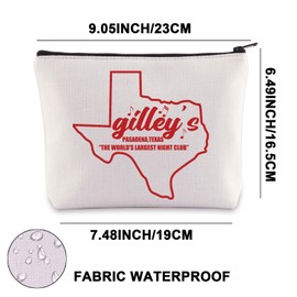 JNIAP Gilley's Night Club Makeup Bag Cowboy Bud & Sissy Movie Gifts Gilley's Pasadena Gifts Gilley's Honky Tonk Zipper Pouch, gilley’s mb, Fit
