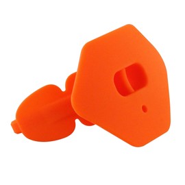 DUTYBOD Football Mouth Guard, Football Mouthpiece, Breathable, with Lip Guard, Helmet Strap Included, for Youth and Adults (Orange)
