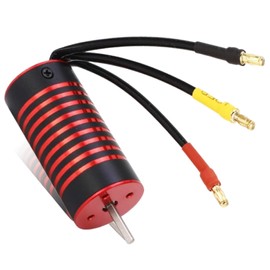 HERCHR RC Brushless Motor, 5900KV Aluminum Alloy 3.175mm Shaft Waterproof Motor Replacement for 1/12 1/14 RC Car On-Road Vehicles Truck Boat Update Parts(5900KV)