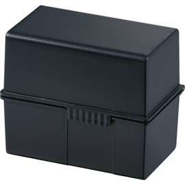 Han 976 Index Card Box A6 Landscape, Innovative Attractive Design for 400 Cards with Steel Hinge
