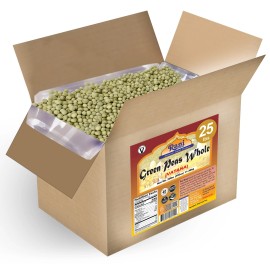 Rani Green Peas Whole, Dried Marrowfat Peas, Vatana, Matar)400oz (25lbs) 11.36kg
