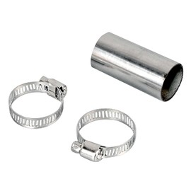 1 Set 24MM Heater Exhaust Pipe Connector Air Parking Heater Stainless Steel Gas Vent Hose with Clamps for Webasto Heater (Length: 50mm)