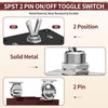 RVMARINEPAT Heavy Duty Toggle Switch 12V DC 30A Waterproof 2