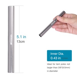BRILLIANCE4U Tent Pole Repair Sleeve, Tent Pole Splint, Spare Repair Tube Inner Dia. 11mm 5 Pack
