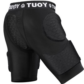 TUOY New Men's 5 Pad Football Girdle Hip Thigh Protector Protective Padding Padded Shorts (no Pocket)