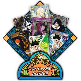 TCG Elements - Union Arena Trading Card Bundle, 100 Common/Uncommon Cards, 10 Foils, 2 SR Cards with Deck Box