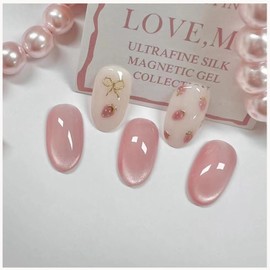 MISS MUMU Nail Tips, 24 Pieces, Nail Tips, Short, Spring, Summer, Simple, Cute, Popular, Nail Seal, Bride Nails, Glossy, False Nails, Coming of Age of Age Ceremonies, Weddings, School Entrance