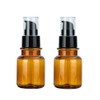 2 Pcs 80ml Amber Travel Bottles for Toiletries Cosmetic Cream