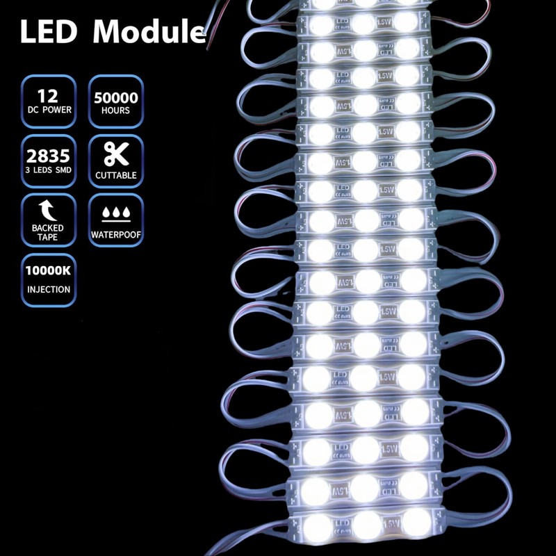 CMLAMPLED 400 Pcs LED Module White 10000K 1.5W Storefront Lights
