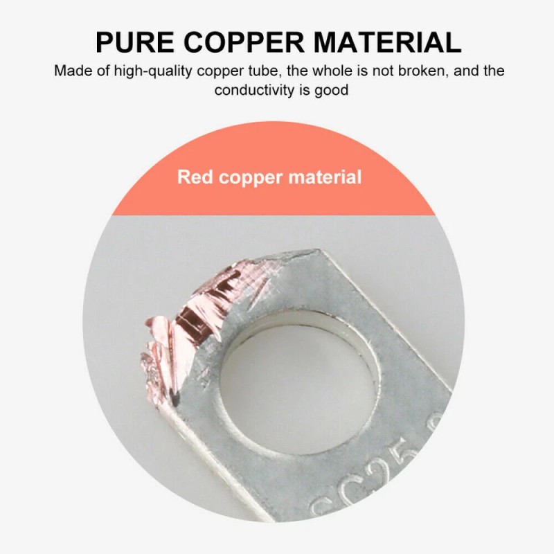 Kuzavtye 140X Cable Lugs Eyelets Copper Ring End Electric Wire
