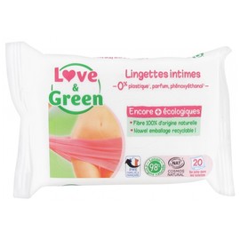 Love & Green Intimate Wipes 20 Wipes
