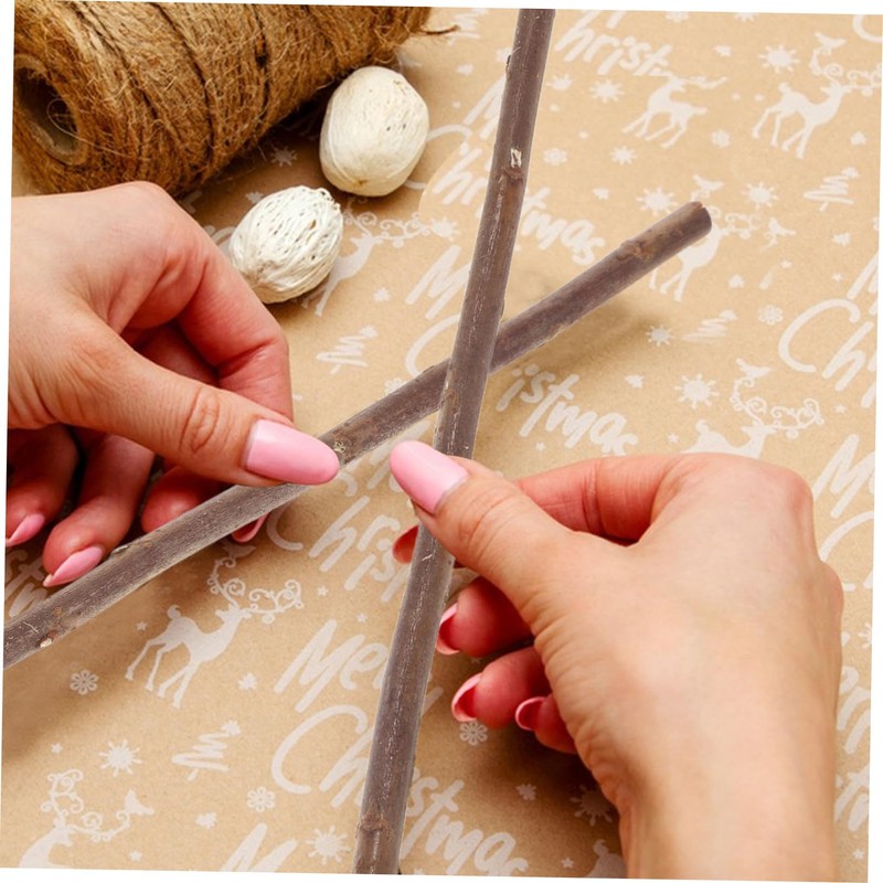 IWOWHERO 50pcs Natural Craft Sticks Twigs for DIY Home Decoration