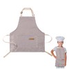 1PCS Kids Aprons For Cooking Polyester Cotton Kids Apron Adjustable