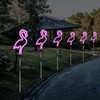 Retisee 6 Pcs Flamingo Solar Stake Lights Pink Flamingo Outdoor