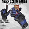 The AMA LOOK Leather Motorbike Gloves, Knuckle Protective Touchscreen Motorcycle