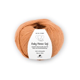 Pro Lana Baby Merino Soft 25 g Unparalleled Wellbeing and a Delicate Feeling on Baby Skin, Colour: 023 - Fox