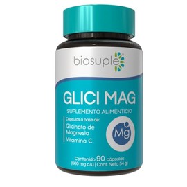 Biosuple Glicinato Magnesio Colágeno Hidrolizado Vitamina Suplemento Alimenticio Diario Cápsulas