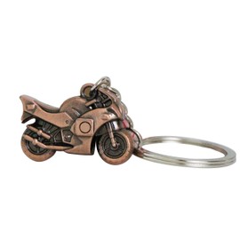 UOOOM 3D Metal Motorcycle Keyring Vintage Motorbike Keychain (Vintage red)