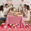 Spring rain 4 Pack Red and White Checkered Tablecloth 54x108