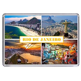Rio De Janeiro Brazil Souvenir Acrylic Fridge Magnet (Standard: 70x45mm)