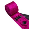 YOHOWA Hot Pink Tie for Men with Tie Clip Paisley