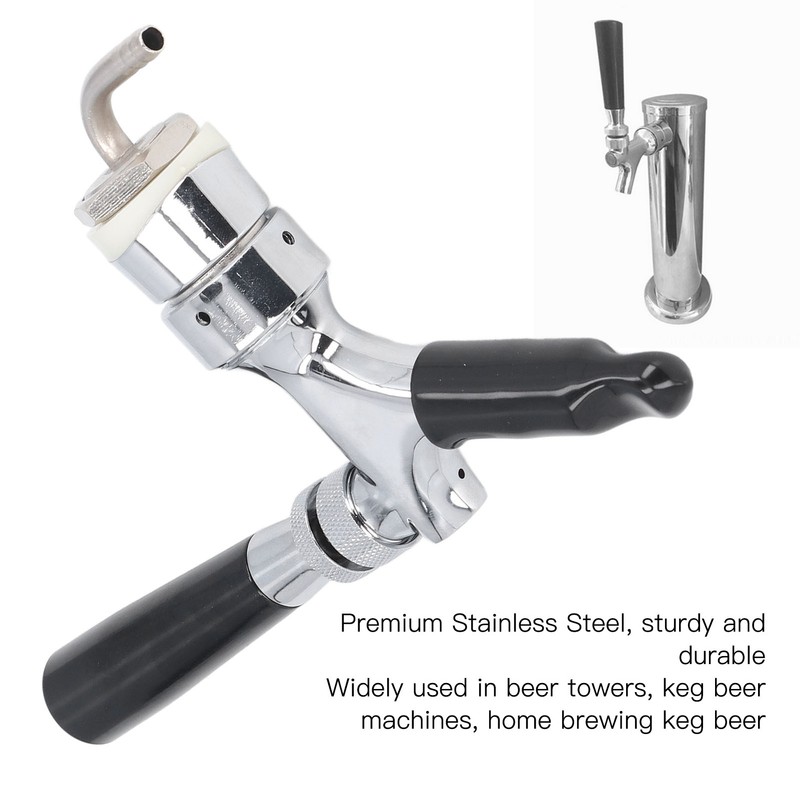 Beer Tower Faucet Stainless Steel Kegerator Single Beer Machine Tap