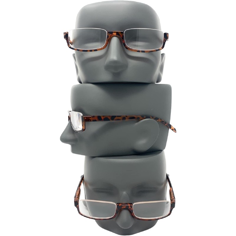 Incredible Bargains The Parker Rectangle Half Frame Reading Glasses, Unisex