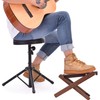 Wood Guitar Footstool, 3-Position Height Adjustable Guitar Foot Rest/Solid Wood