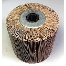 SIGNI Sandpaper Polishing burnishing Drawing Wheel Compatible with Burnishing Machine/Polisher/Sander 120x100mm (320 grit Sandpaper)