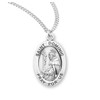 Patron Saint Dominic Oval Sterling Silver Medal | 0.9" x