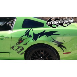 ANYStickerYouWant x2 Coyote Side Graphic Vinyl Decal Fits Ford Mustang