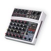 BOMGE 6 channel dj audio mixer with MP3 USB Bluetooth,48V