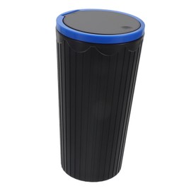 NOLITOY Portable Car Garbage Bin with Lid Vehicle Friendly Trash Can for Men Fits Cup Holders Multifunctional Use as Ashtray Storage Durable Easy to Clean