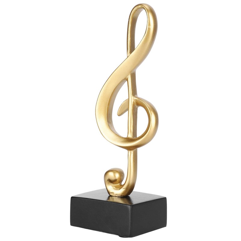 AUNMAS Figura de Nota Musical, Estatua de Nota Musical Dorada