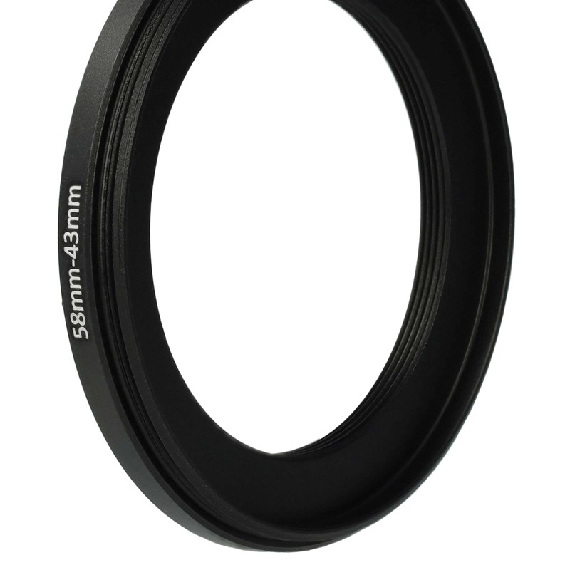 vhbw 58mm to 43mm Step Down Ring Adapter for Camera