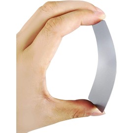 50 Pieces Portable Aluminum Sheet Metal Tags Business Cards Blanks Laser Engraving or CNC Diy Gift Cards Craft project 6 Colors Optional Thickness ( 0.22 mm ) Size 3.3" x 2.1" ( 86 x 54mm ) (Silver)