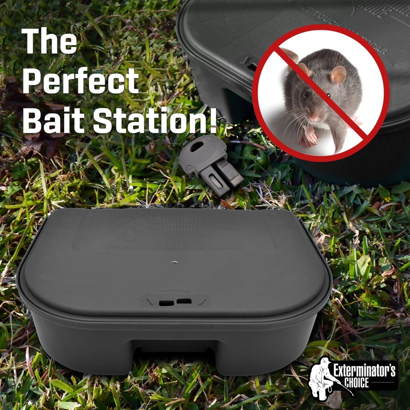 Exterminator's Choice Mice Bait Station Kit - Includes Two Compact