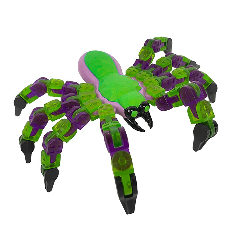 Zing KLiXX Spider Green– Stop Frame Animation and Fidget Toy