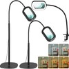Drdefi 10X Rectangular Real Glass Magnifying Glass with Light and