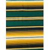 FALSA Mexican Blanket Hand Woven RASTA Serape Throw Yoga green/yellow/brown