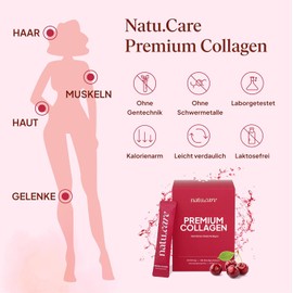 30 Sachets of natu.care - Premium Collagen Powder - Vital Protein Collagen Peptides - 100% Natural - Colagen Powder for Joints, Hair