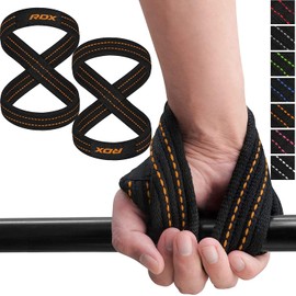RDX WAC-W8 8 Wrist Strap, Muscle Training, Fitness, Training, Bodybuilding, Men's, Women's, Genuine Japanese Product (L, Orange)