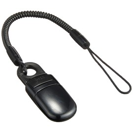 エレコム スマートフォン用ストラップ/クリップ(樹脂)/30cm/ブラック