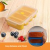 Treaterrific Silicone Stackable Freezer Containers with Lids - 4 Compartments,