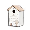 Wooden Caravan Bird House White Garden Nesting Box Wall Mounted