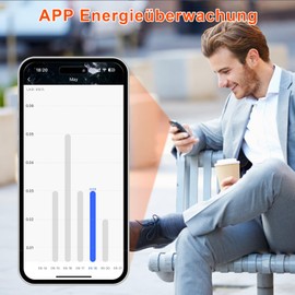 2er Pack WLAN Steckdose Outdoor, Smart Zeitschaltuhr Steckdose Outdoor, Überwachung des Stromverbrauchs, Kompatibel mit Alexa und Google Home, App und Sprachsteuerung, 2.4 GHz WiFi, Wasserdicht IP44