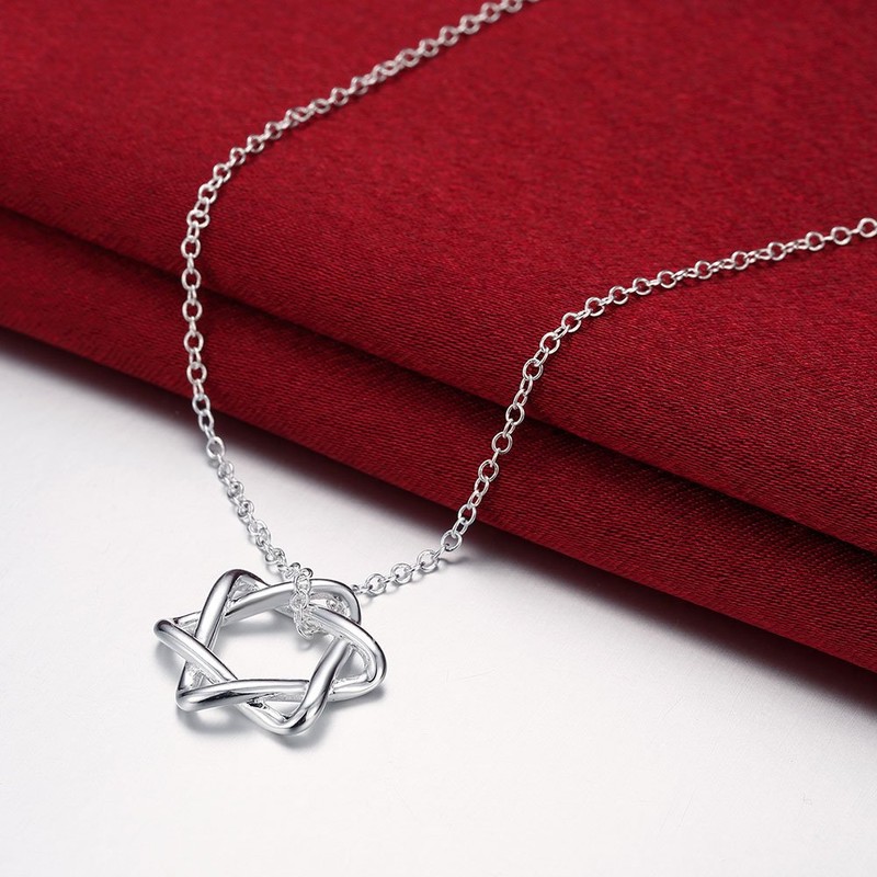 Loves Hexagram Necklace, Hexagon Pendant, Amulet, Accessory, Gift