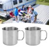 Outdoor Water Cup Foldable Handle Portable 304 Stainless Steel Mug