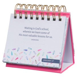 Christian Art Gifts Wirebound Perpetual Desk Calendar for Teachers: Blessings for a Great Teacher - 366 Day Double-Sided Colorful, Floral W/Daily Inspirational Quotes & Encouraging Scripture